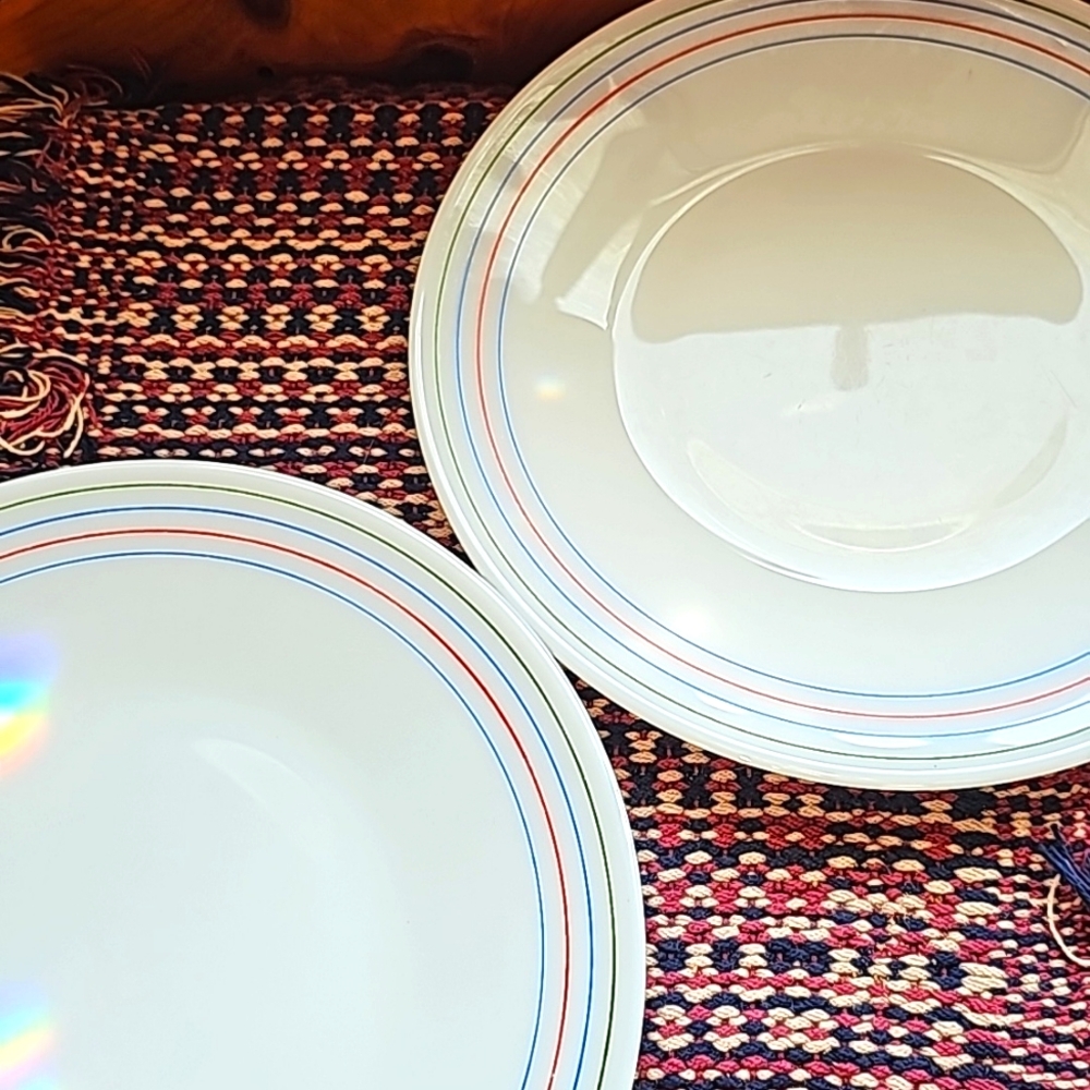 Set of 2 Pyrex Dinner Plates